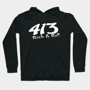 413 - White Logo Hoodie